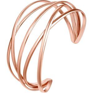 Women’s Twisted Cuff Bangle Bracelet Trendy Multi-Layer Wire Open Wide
